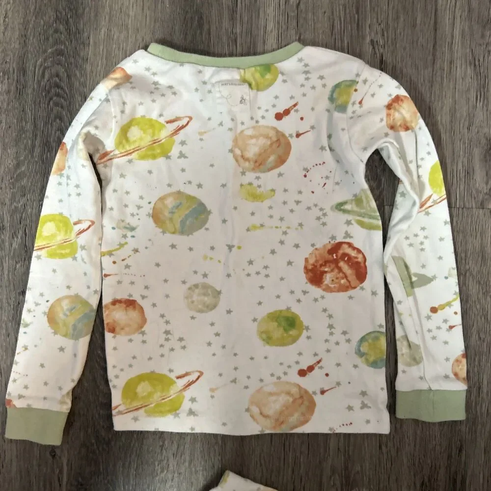 Burt's Bees 100% Organic Cotton Gender Neural Galaxy Pajama Set 5T Crunchy Mom